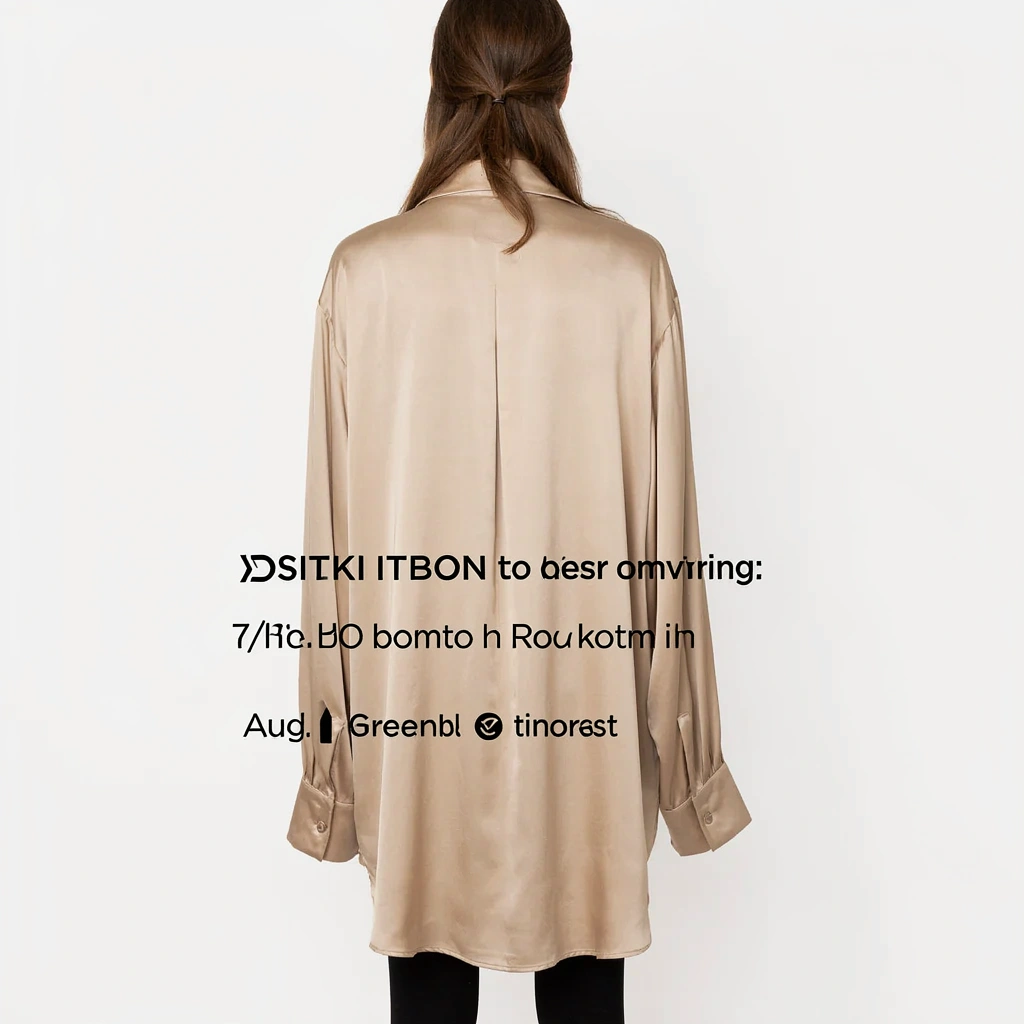 Chemisier satin « Camel » oversized